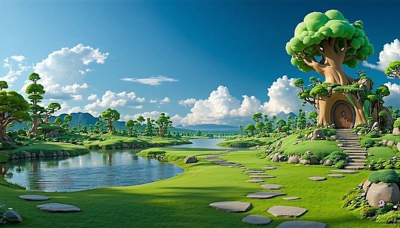 Artistic depiction of an animated world created by WanderShep Productions
